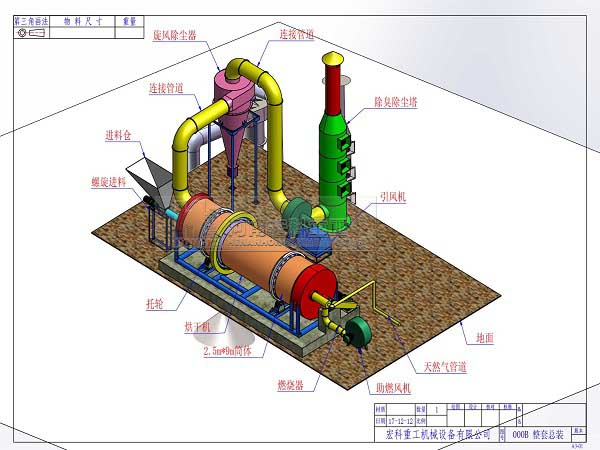 牛粪烘干机结构图